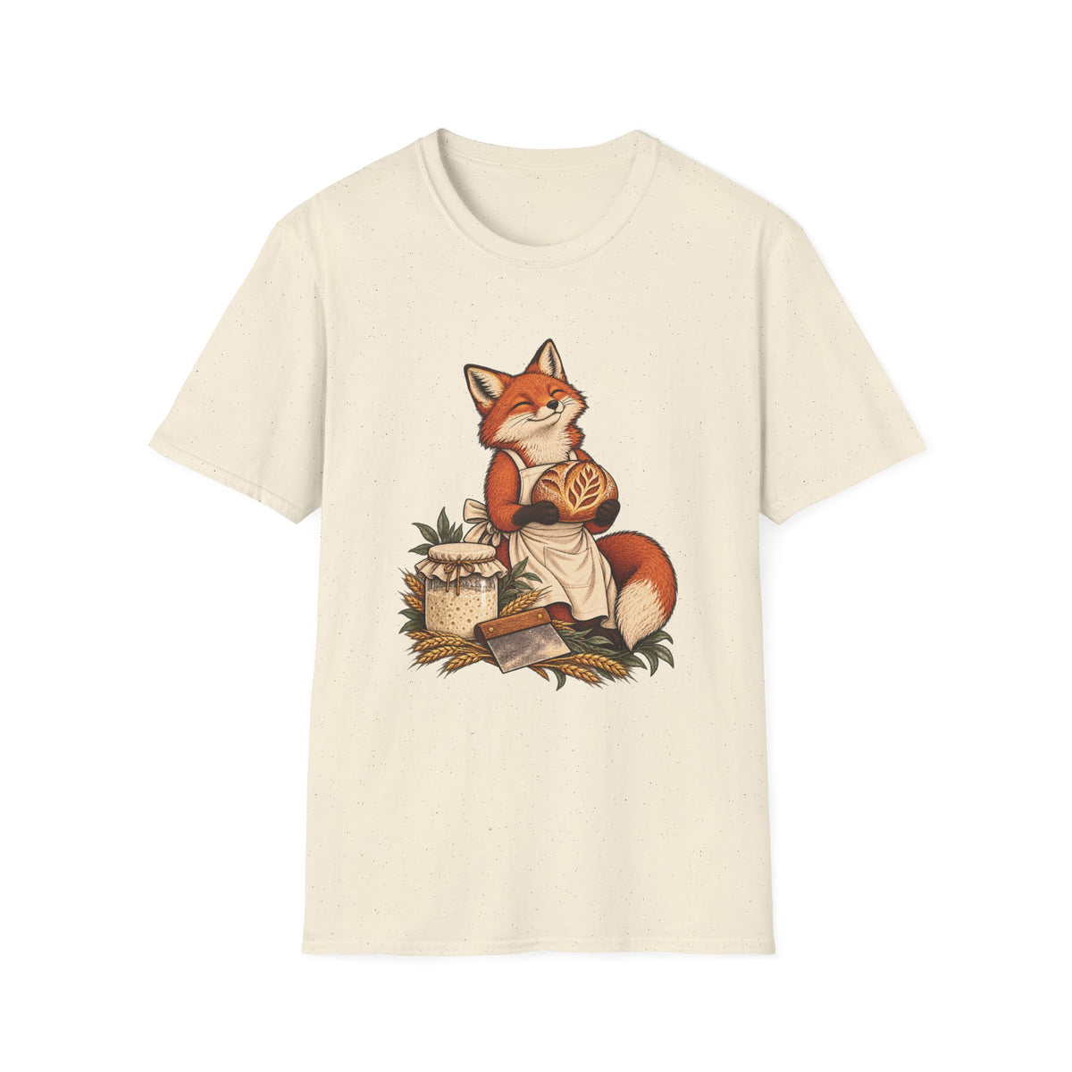 Sourdough Baker T-Shirt | Fox and Fresh Bread Art