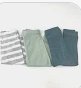 Cloud Island Baby Green 3-Pack Pants, Light Green, Evergreen, and Gray/White Striped, Size 0-3M