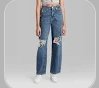 Wild Fable Women's Blue Jeans, Distressed, Ripped Knees, Size 6/28