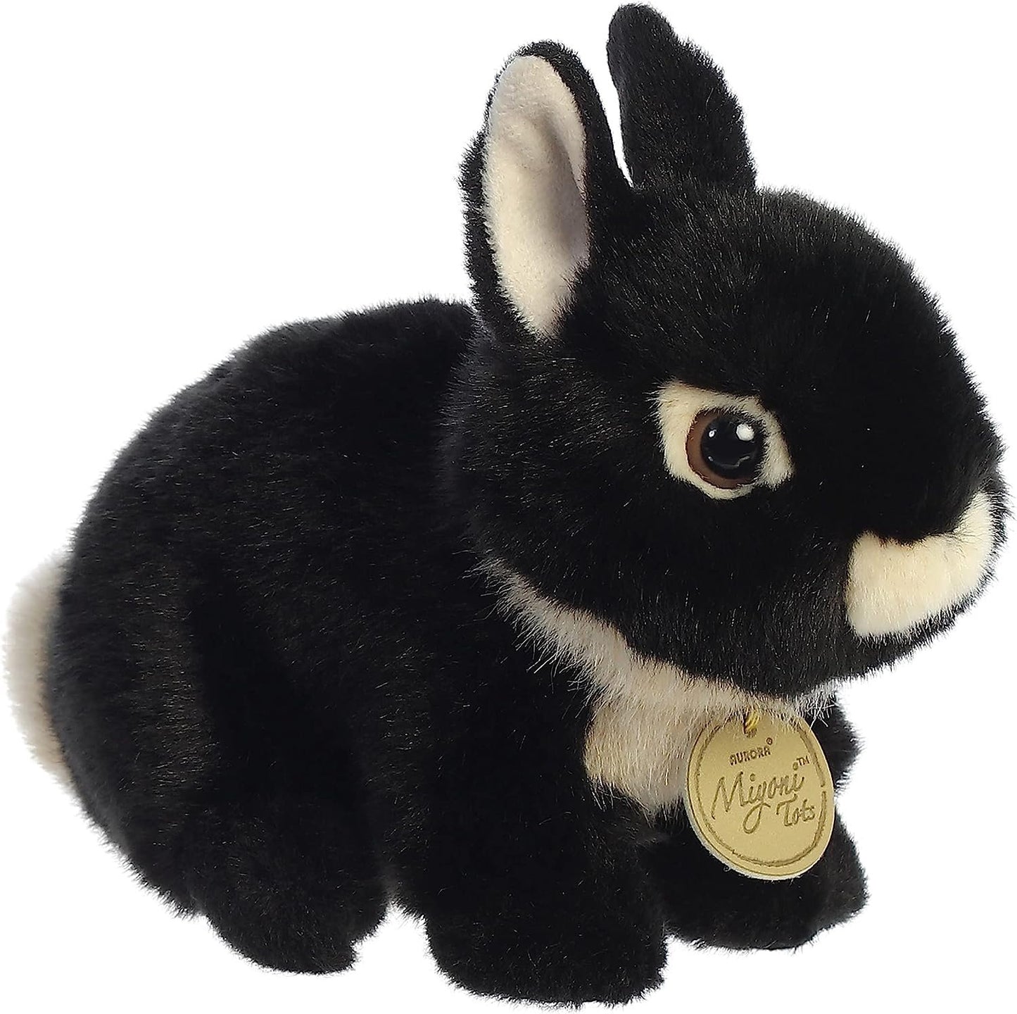 Aurora Netherland Dwarf Black Bunny 7.5 Inch Plush