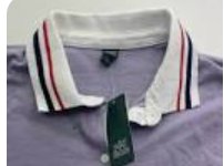 Wild Fable Womens Lavender Striped Collar Shortsleeve Polo, Size L