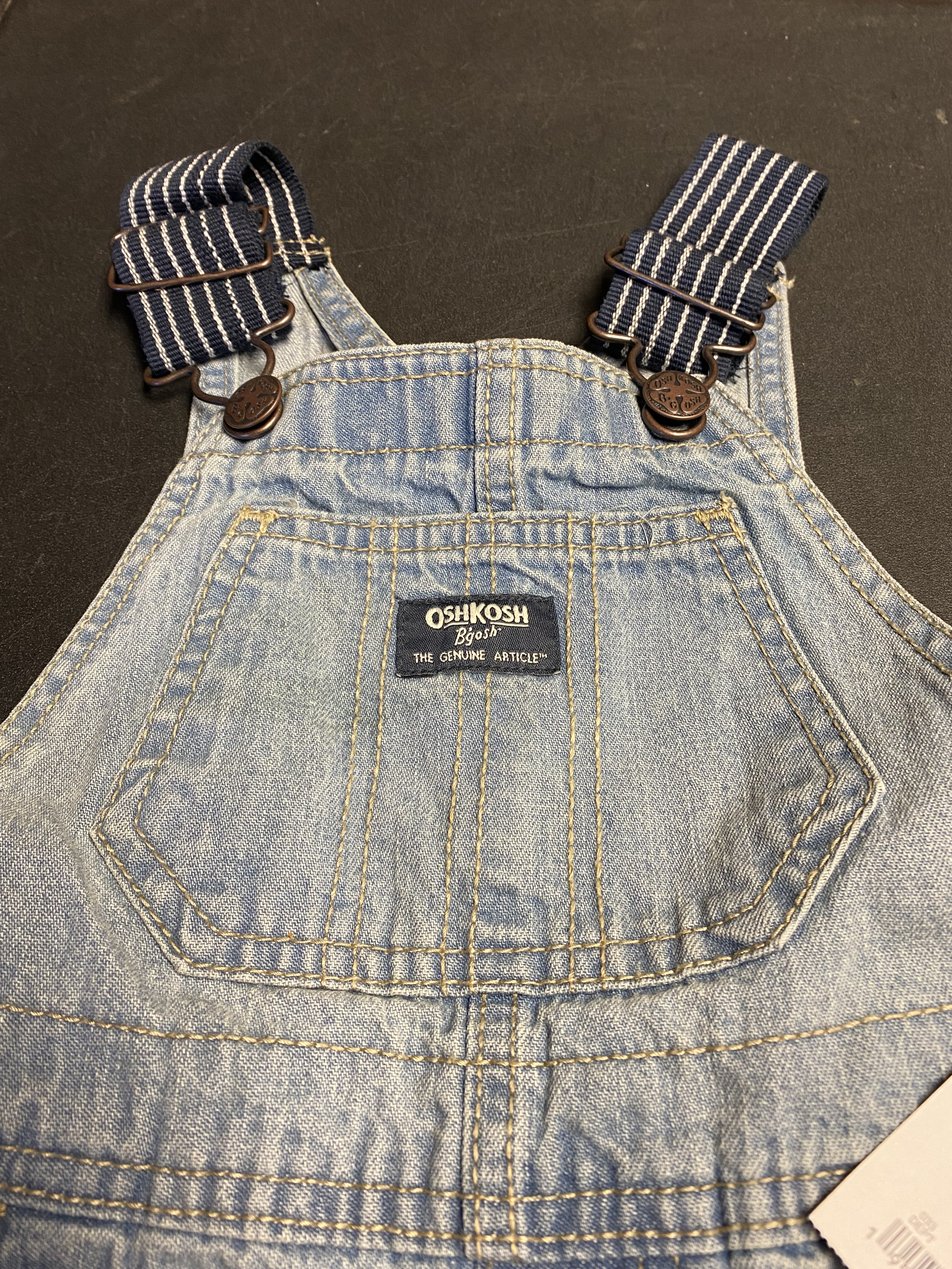 Osh Kosh B'Gosh Toddler Denim Bib Overall Shorts, Size 2T