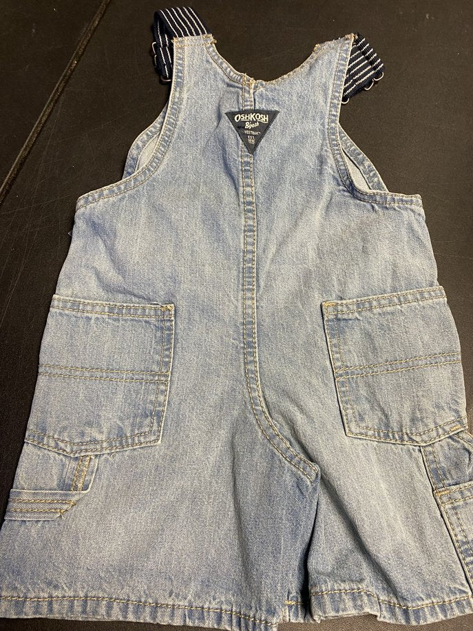 Osh Kosh B'Gosh Toddler Denim Bib Overall Shorts, Size 2T