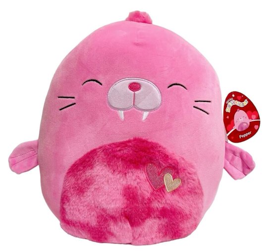 Squishmallows 2024 Valentine Squad 12" Plush Toy (12" Pepper The Pink Walrus)