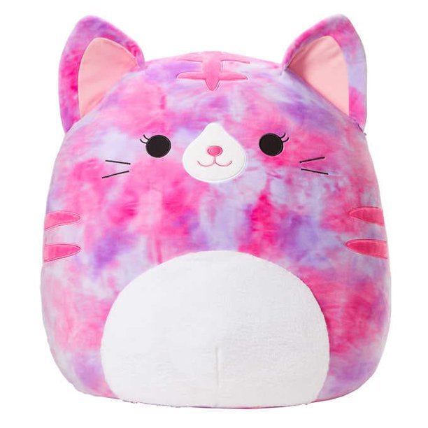 Official KellyToy Squishmallows 24” Plush Stuffed Toy Caeli the Tie Dye Cat