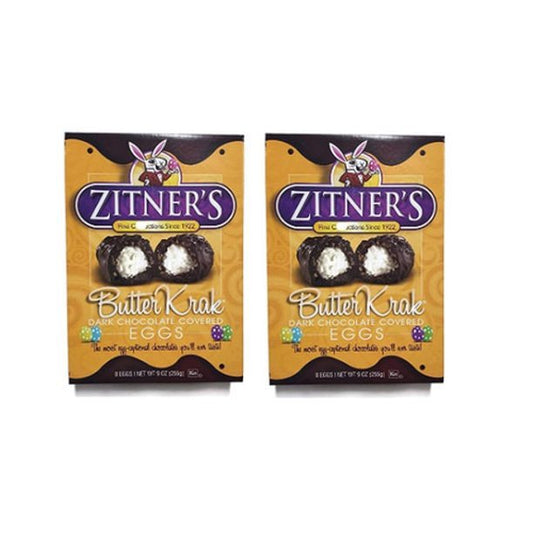 Zitners Butter Krak Dark Chocolate Eggs, 2 pack, 8 eggs per pack, 16 eggs total