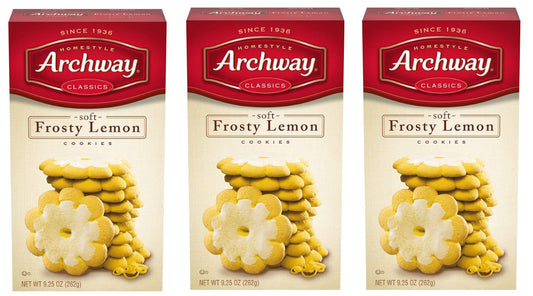 Archway Soft Frosty Lemon 3 Pack of Cookies, 9.25 oz Boxes