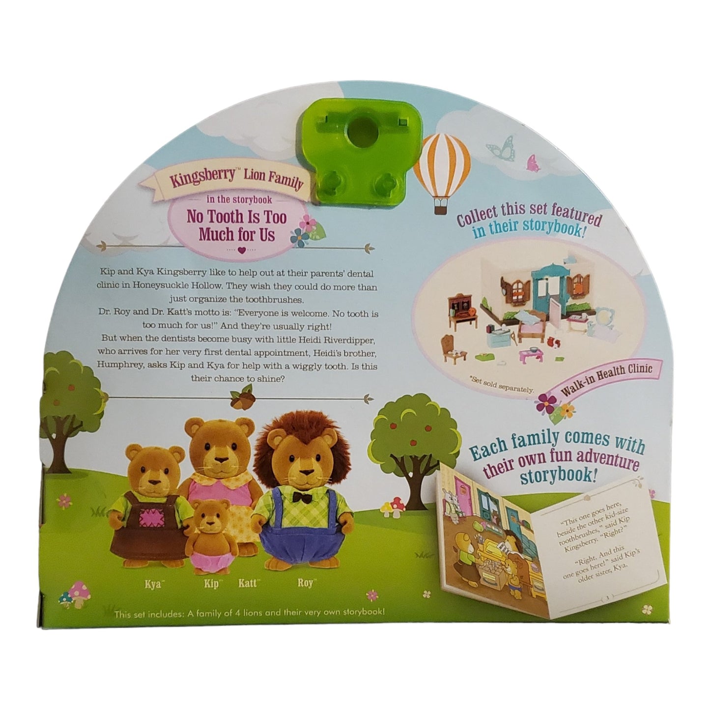 Lil Woodzeez Famileez Kingsberry Lion Family from Honeysuckle Hollow, Includes Storybook
