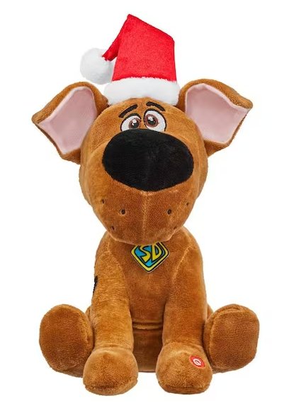 Animated Singing Scooby Doo with a Santa hat, Sings and Jams Out to "Jingle Bells", 10.5 inches