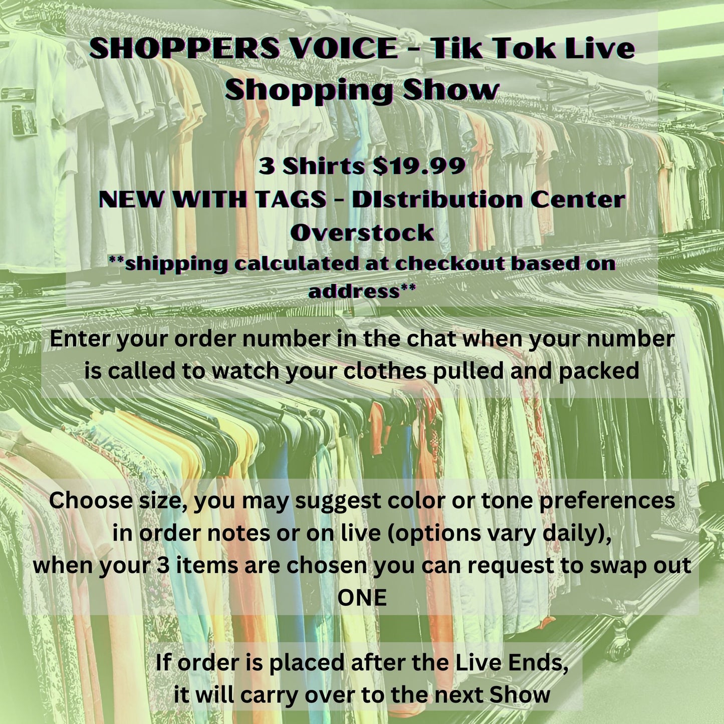 Tik Tok Live - 3 Shirts- Womens - $19.99 - Packed in Live Show