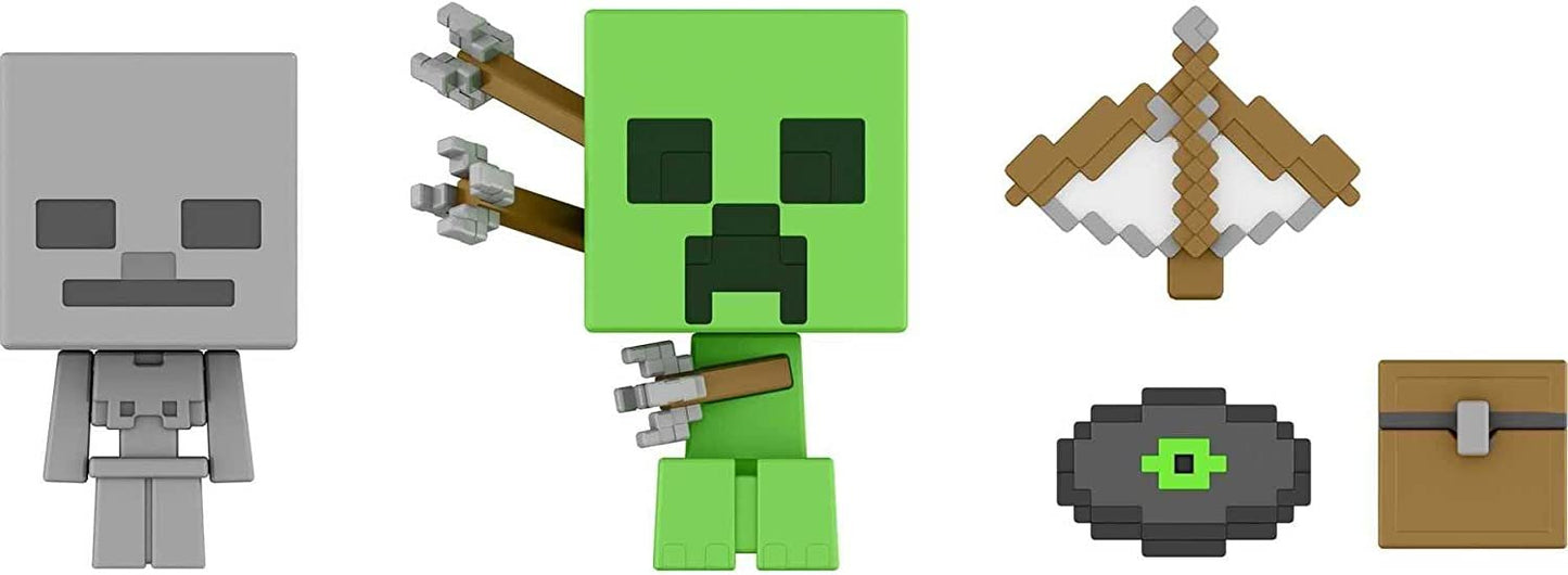 Minecraft Mob Head Minis Target Practice Creeper Pack with 2 Action Figures & Accessories