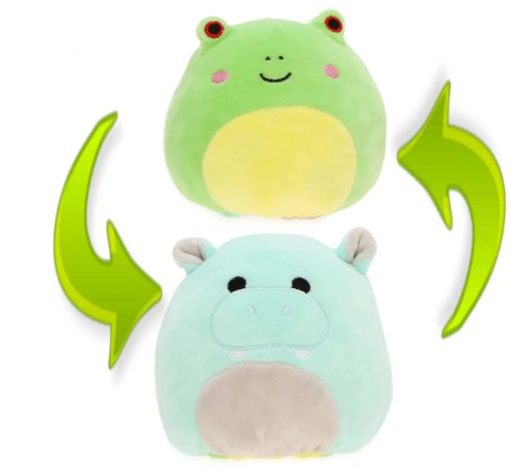 Squishmallows 12`` Frog Wendy and Hippo Hank Flipamallows