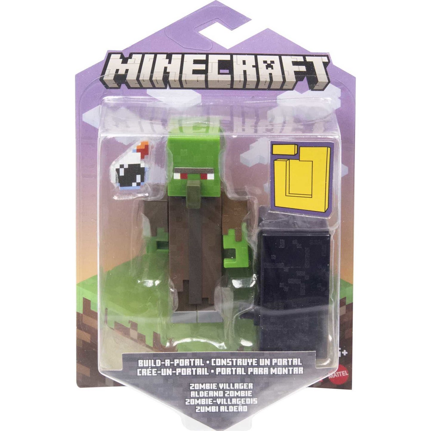 Minecraft Build-A-Portal Figures, zombie villager