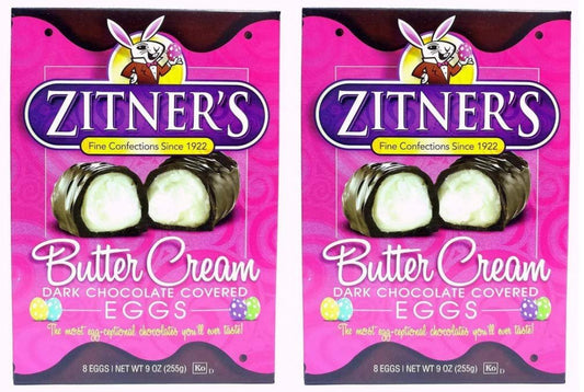 Zitners Butter Cream Dark Chocolate Eggs, 2 pack, 8 eggs per pack, 16 eggs total