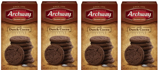 Archway Dutch Cocoa Soft Cookies, Pack of 4