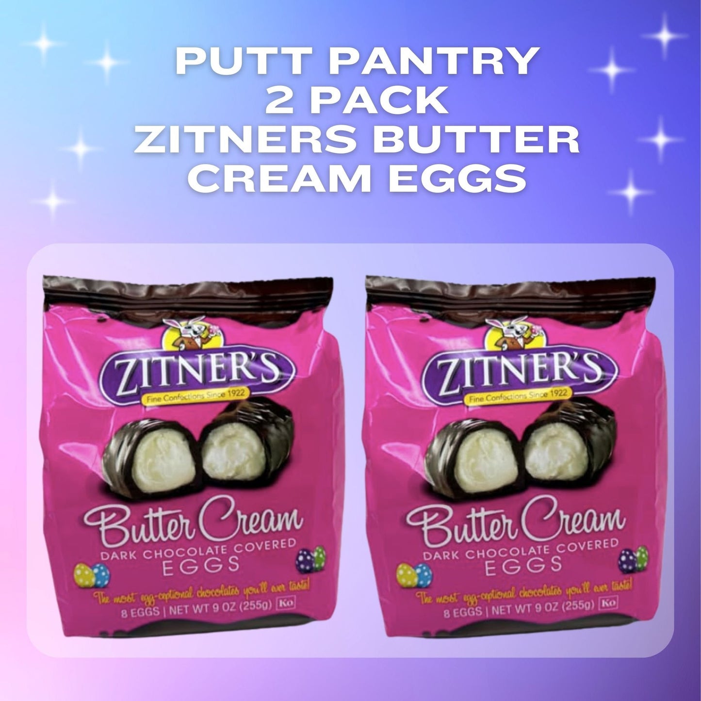 Zitner's Easter Bundle - 2 Bags of Zitner's Butter Cream Eggs, 16 individually wrapped eggs in total