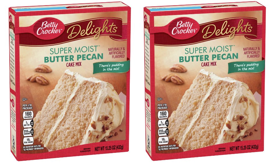 Betty Crocker Butter Pecan Cake Mix and Cream Cheese Frosting Bundle - 2 of Each