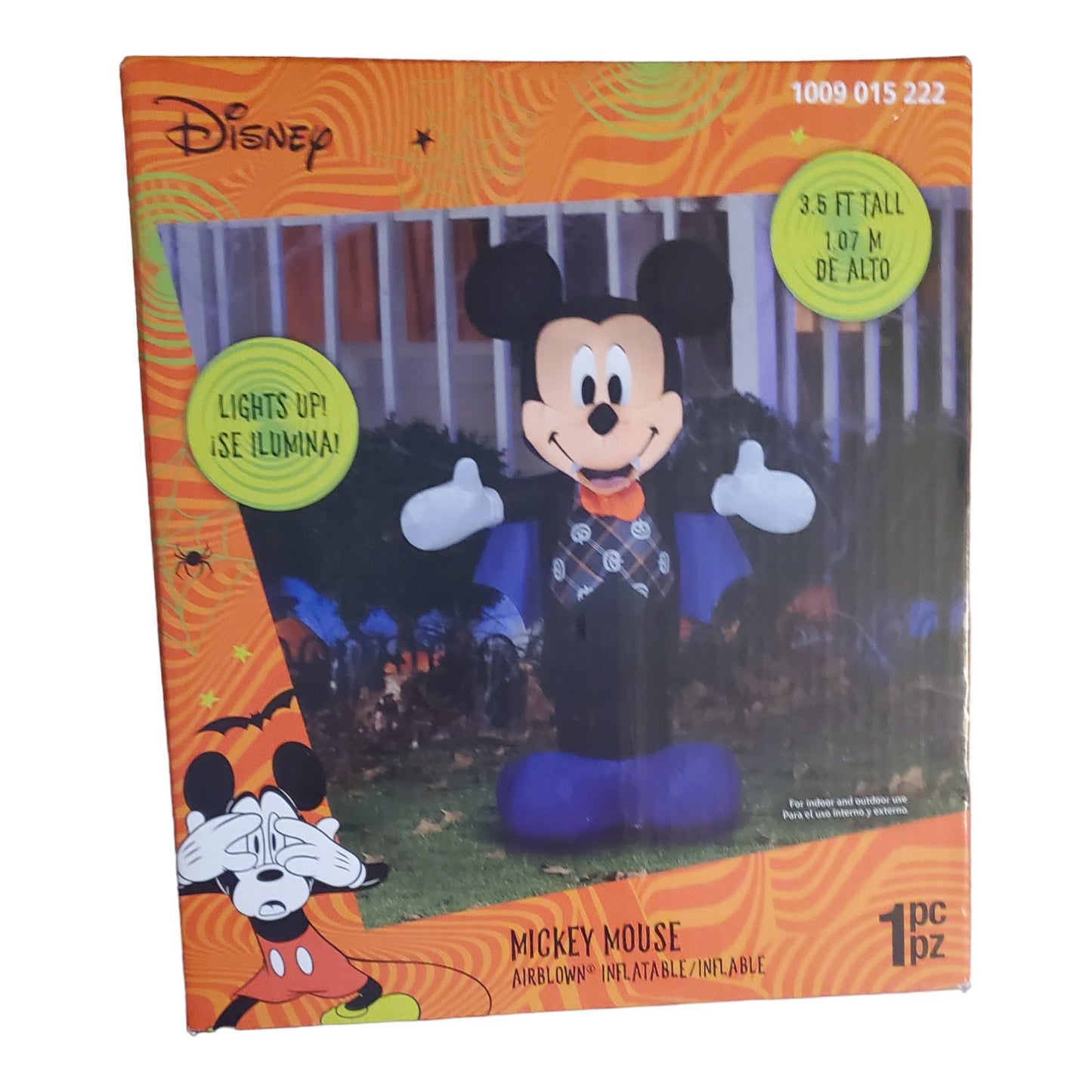 Mickey Mouse Airblown Inflatable 3.5 feet tall with Pumpkin Vest