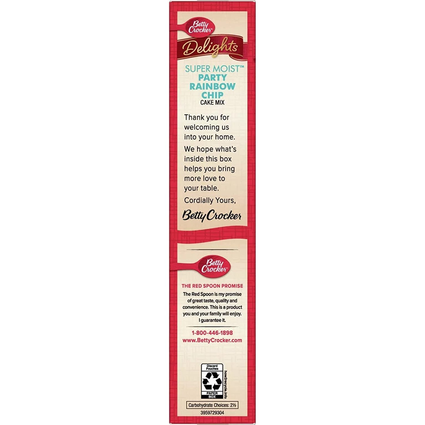 Betty Crocker Super Moist Party Rainbow Chip Cake Mix and Betty Crocker Rainbow Chip Frosting Bundle - 2 of Each - 4 Items "There's Pudding in the Mix"