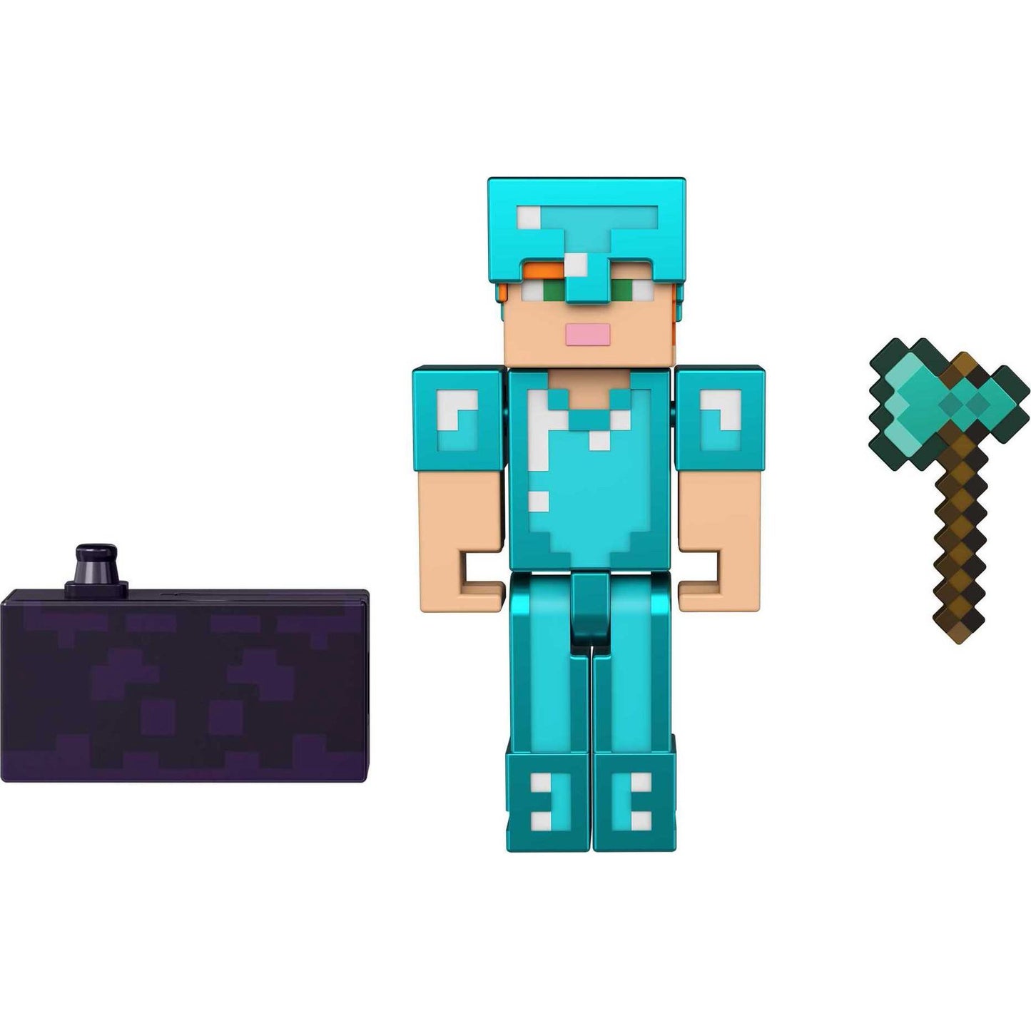 Minecraft Craft-A-Block Assortment Figures, Alex in Diamond Armor