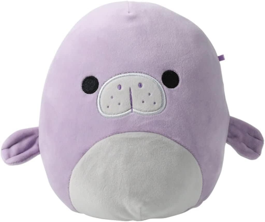 Squishmallow Official Kellytoy Collectible Sea Life Squad Squishy Soft Animals Ocean Fish Creatures Marius Purple Manitee, 5 Inch