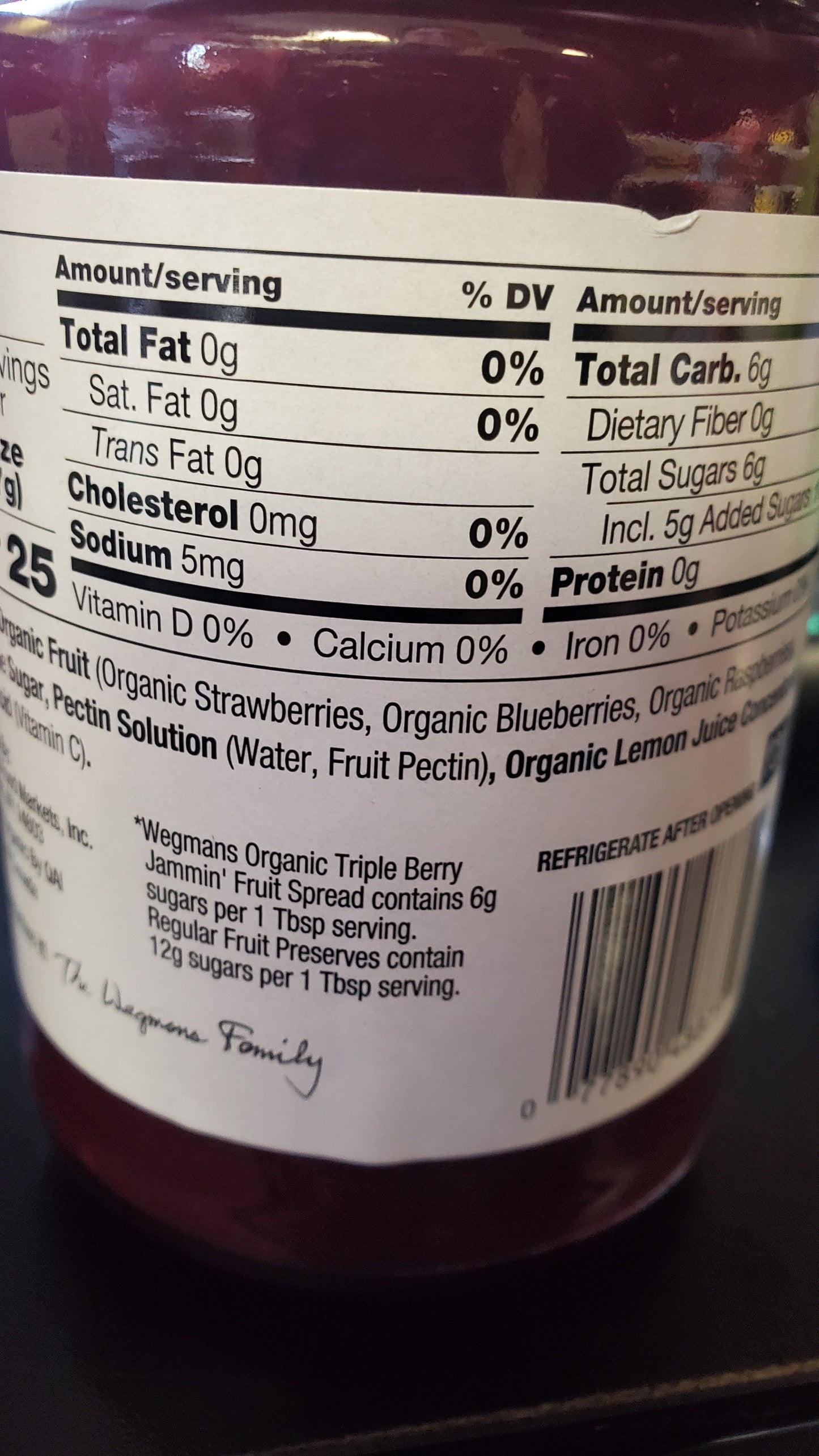 Putt Pantry Organic Fruit Jam Combo - 1 Wegmans Organic Concord Grape Jammin Fruit Spread and 1 Wegmans Organic Triple Berry Jammin Fruit Spread, 2 - 16 oz jars