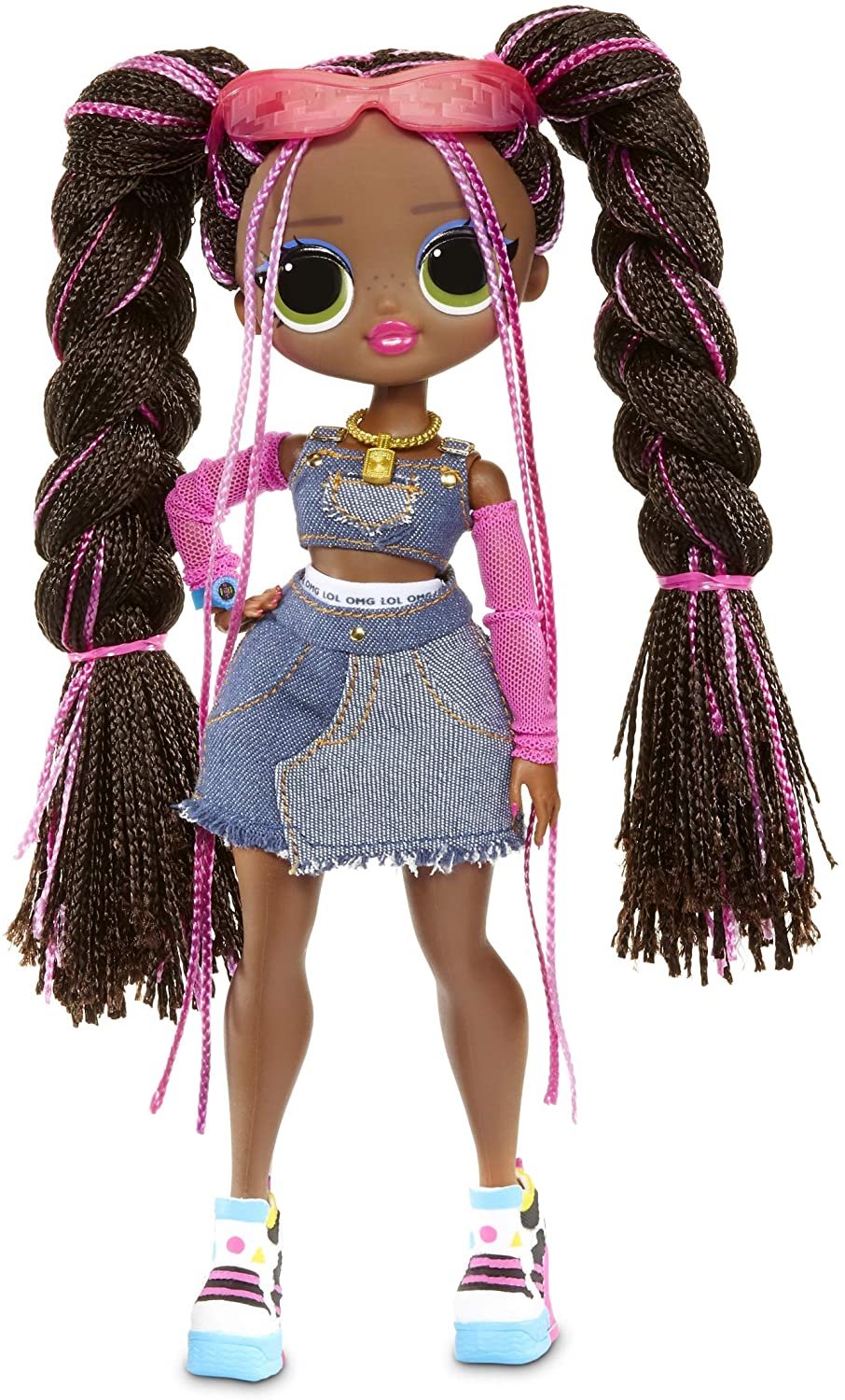 LOL Surprise OMG Remix Honeylicious Fashion Doll, Plays Music with 25 Surprises Including Shoes, Hair Brush, Doll Stand, Magazine, and Record Player Package - For Girls Ages 4+