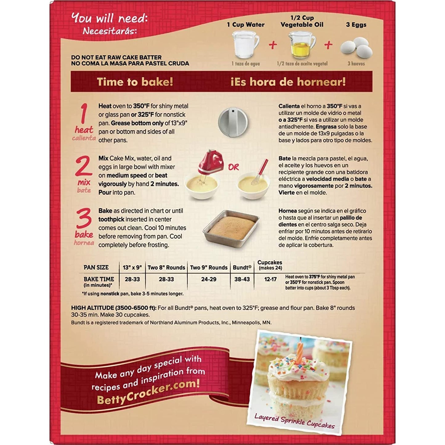 Betty Crocker Super Moist Party Rainbow Chip Cake Mix and Betty Crocker Rainbow Chip Frosting Bundle - 2 of Each - 4 Items "There's Pudding in the Mix"