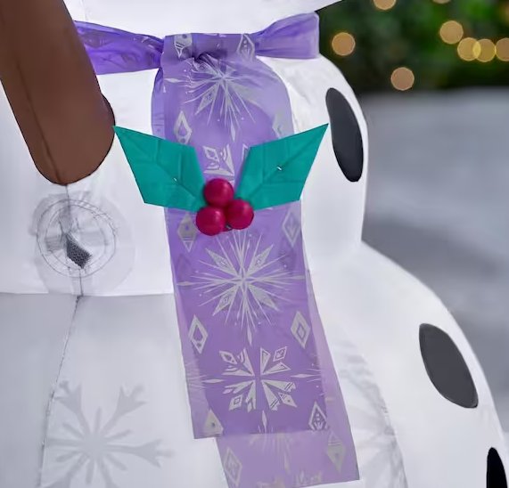 Disney Frozen Olaf with Scarf 4 ft Airblown Inflatable with 2 repair patches