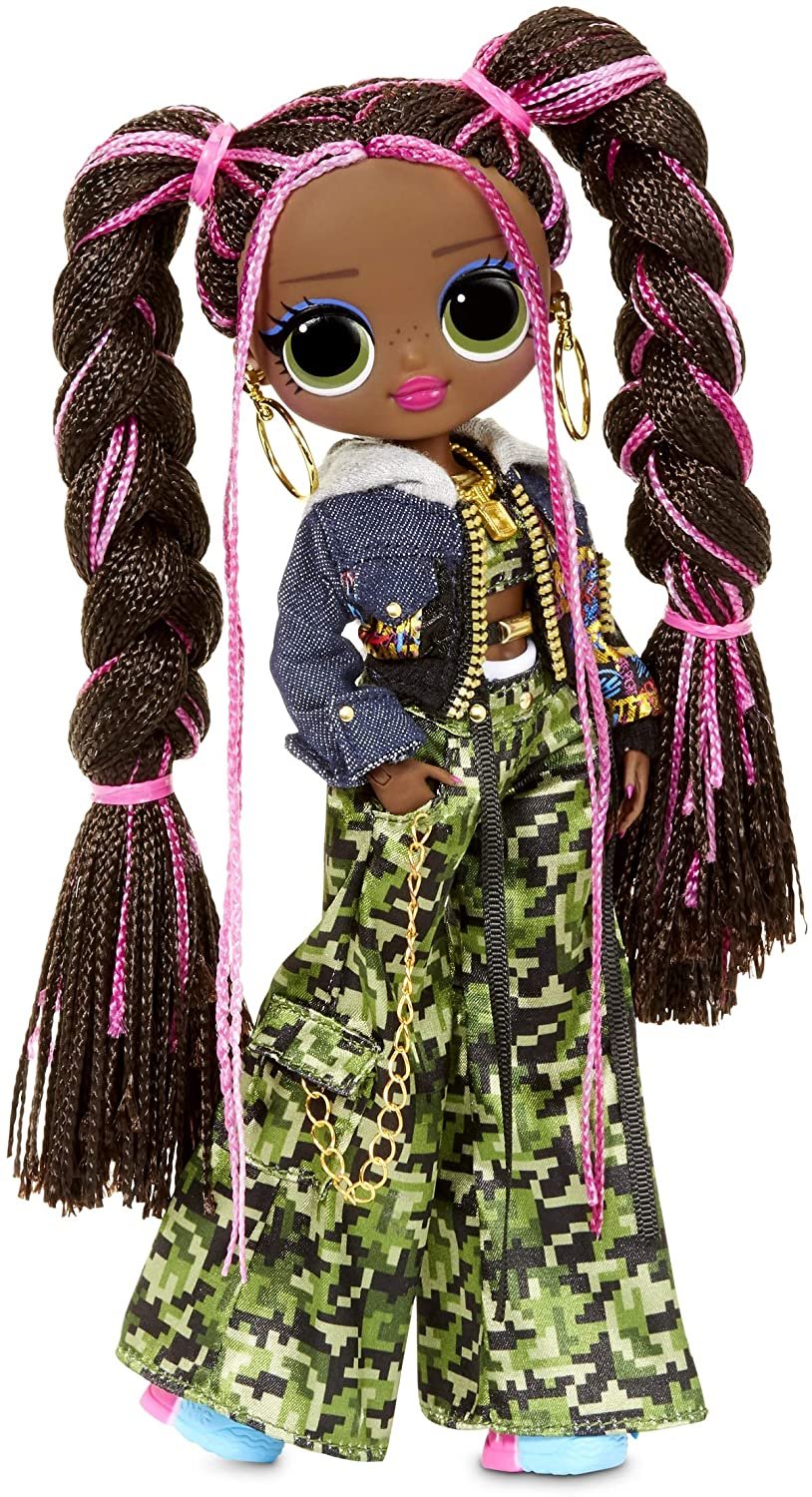 LOL Surprise OMG Remix Honeylicious Fashion Doll, Plays Music with 25 Surprises Including Shoes, Hair Brush, Doll Stand, Magazine, and Record Player Package - For Girls Ages 4+