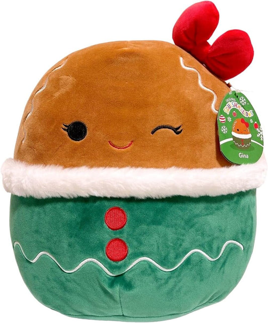 Squishmallows 12-inch Gina Gingerbread Cookie with Green Dress Child's Ultra Soft Plush
