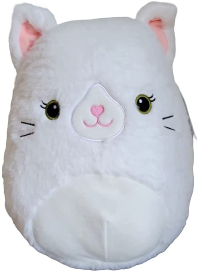Squishmallows 12 Inch Kelsey Fuzzy White Persian Cat | Official Kellytoy | Soft Plush Squishy Toy Animals