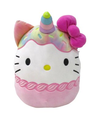 Squishmallows Sanrio 8" Hello Kitty Unicorn Cupcake with Pink Bow and Rainbow Horn