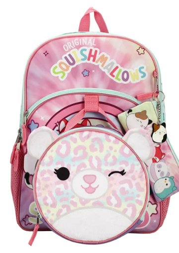 Squishmallows Michaela Cheetah 5-Piece Backpack Set