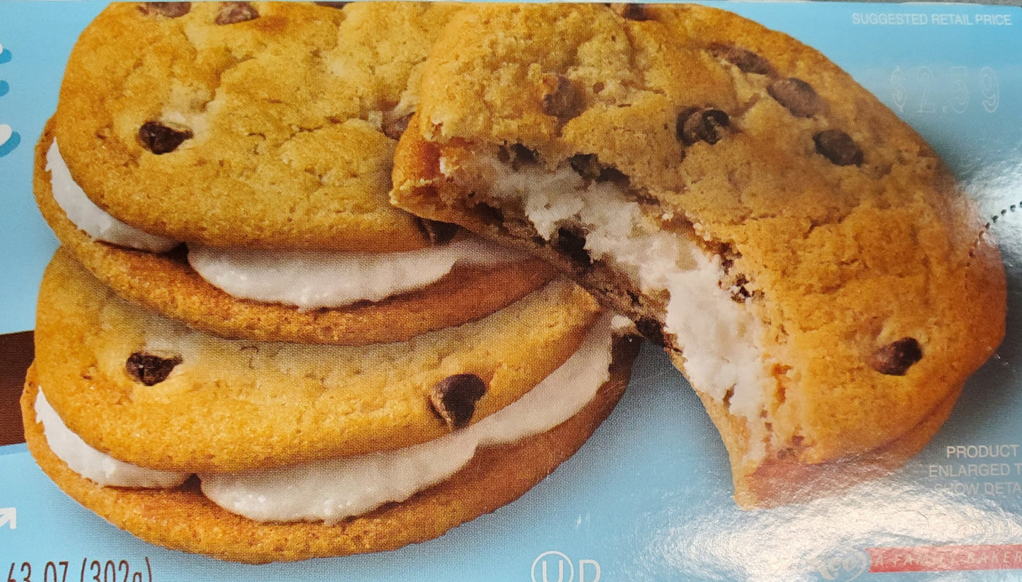 Little Debbie Snickerdoodle Creme Pies with Cinnamon Sugar and Chocolate Chip Creme Pies, 2 Pack Bundle