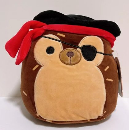 Squishmallows 2022 Halloween Squad 8" Hans the Hedgehog Pirate Plush Doll Toy