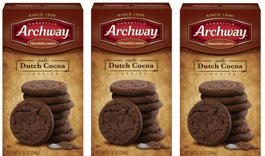 Archway Cocoa Soft Cookies, Pack of 3