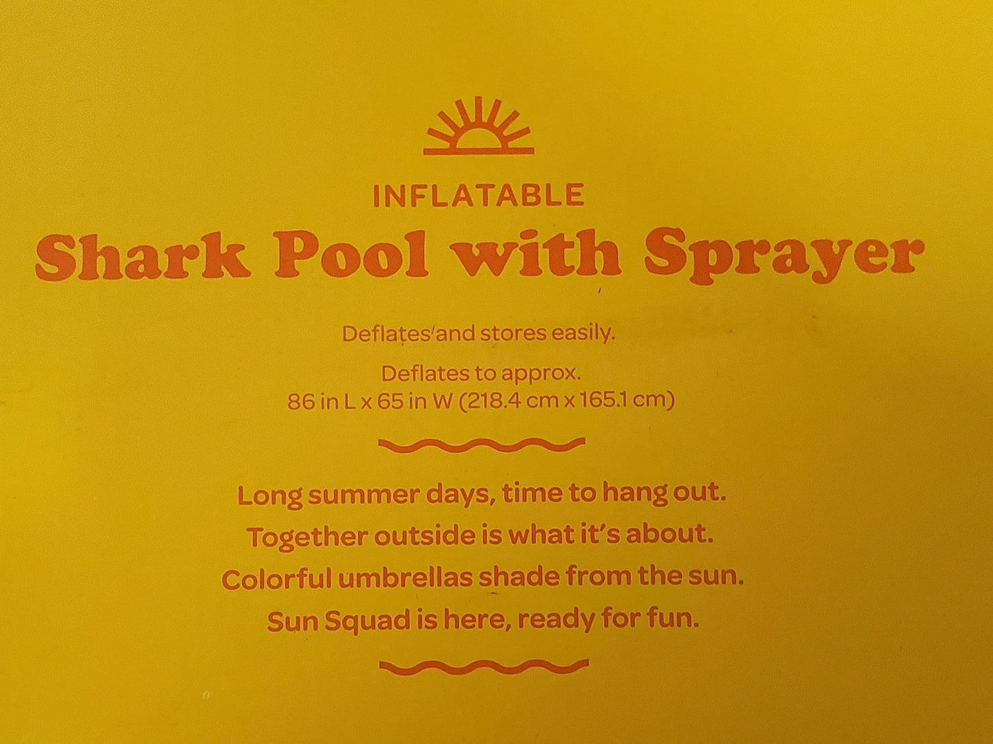 Inflatable Shark Pool with Fin Water Sprayer for Summer Time Fun at Home_8008