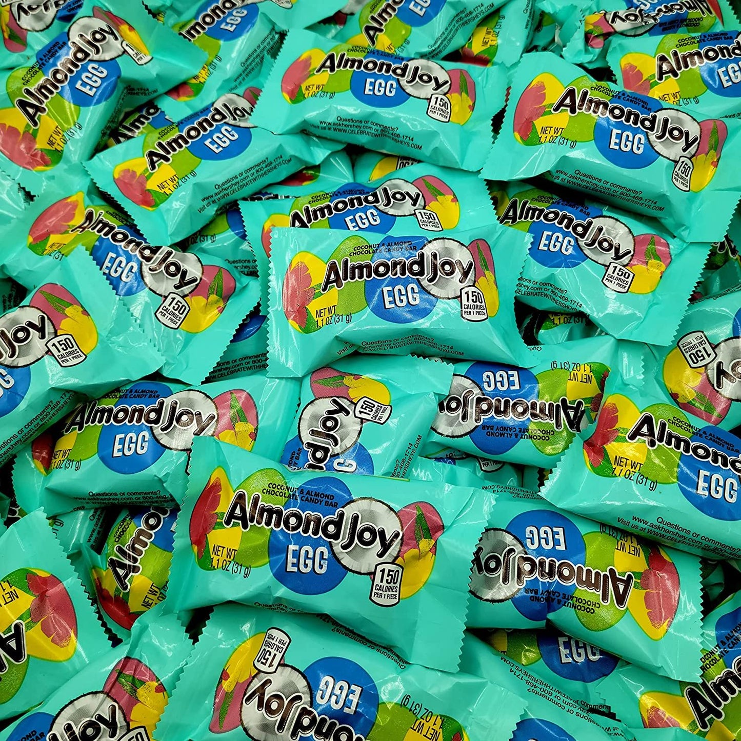 Almond Joy Easter Eggs, Coconut and Almond Chocolate Eggs, Snack Size, Individually Wrapped, Bulk Candy Pack 2 Pounds