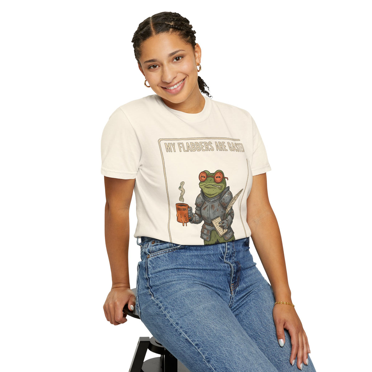 My Flabbers Are Gasted frog knight T-Shirt | Fantasy frog art
