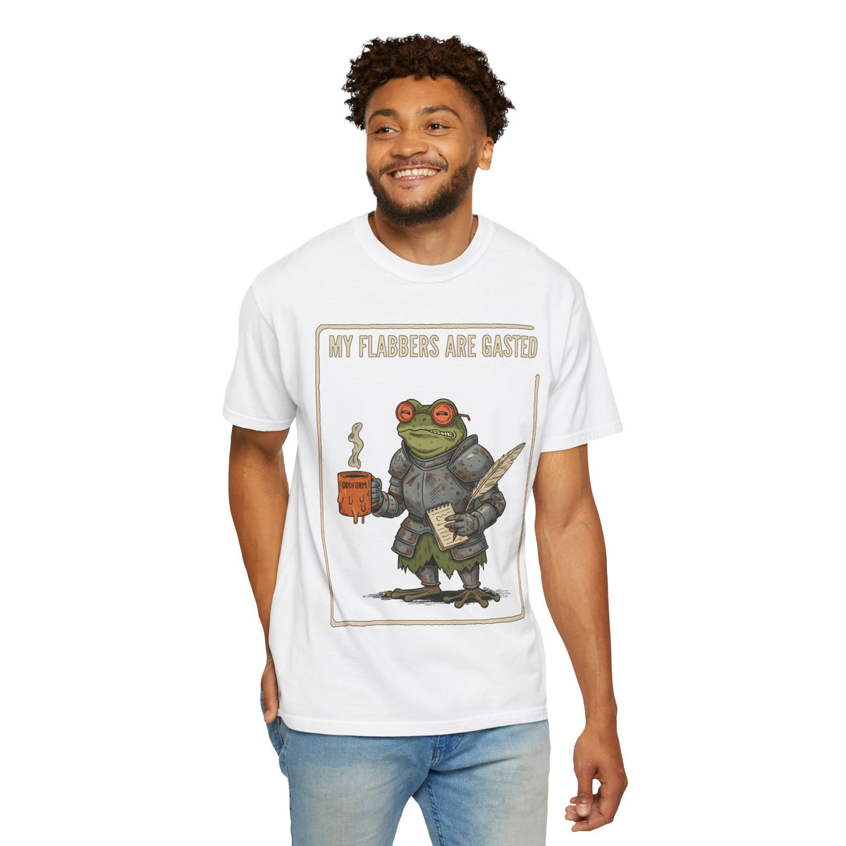 My Flabbers Are Gasted frog knight T-Shirt | Fantasy frog art