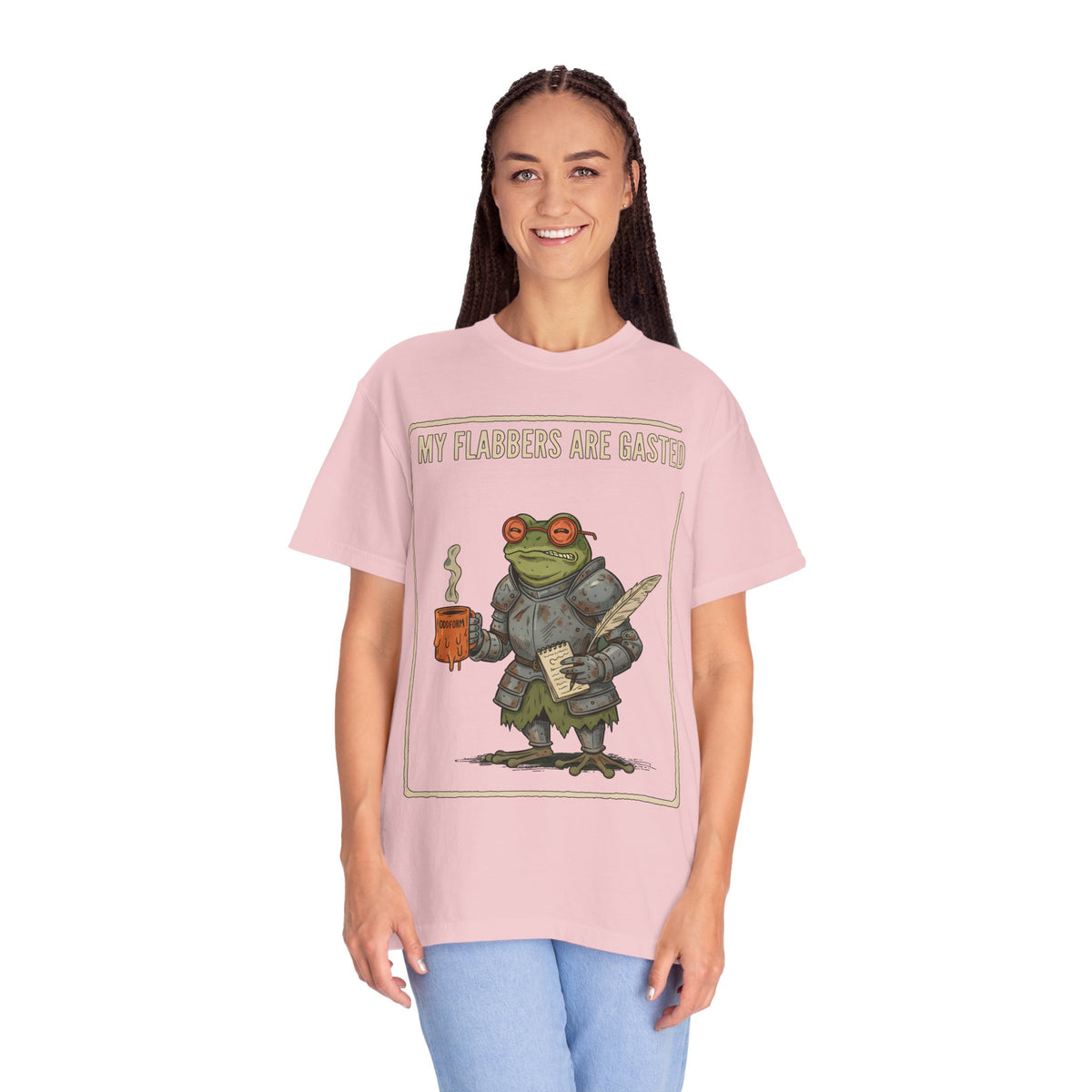 My Flabbers Are Gasted frog knight T-Shirt | Fantasy frog art
