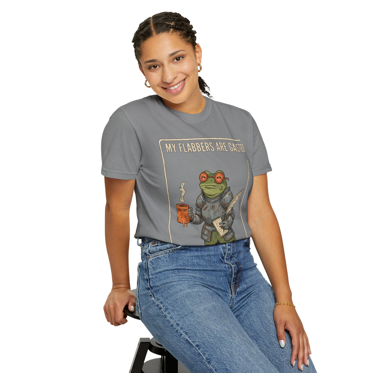 My Flabbers Are Gasted frog knight T-Shirt | Fantasy frog art