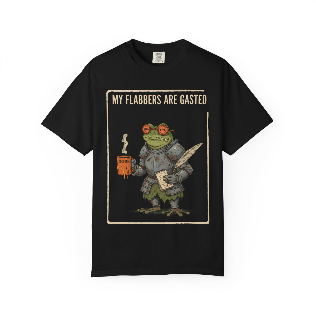My Flabbers Are Gasted frog knight T-Shirt | Fantasy frog art