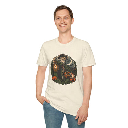 Halloween Candy Host T-Shirt | Vintage Night Watchman Art