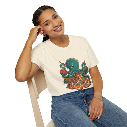Crochet Lover T-Shirt | Octopus and Granny Square Art