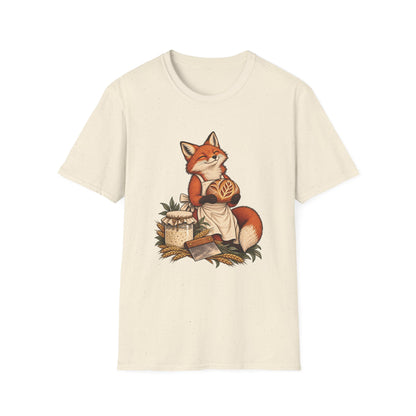 Sourdough Baker T-Shirt | Fox and Fresh Bread Art
