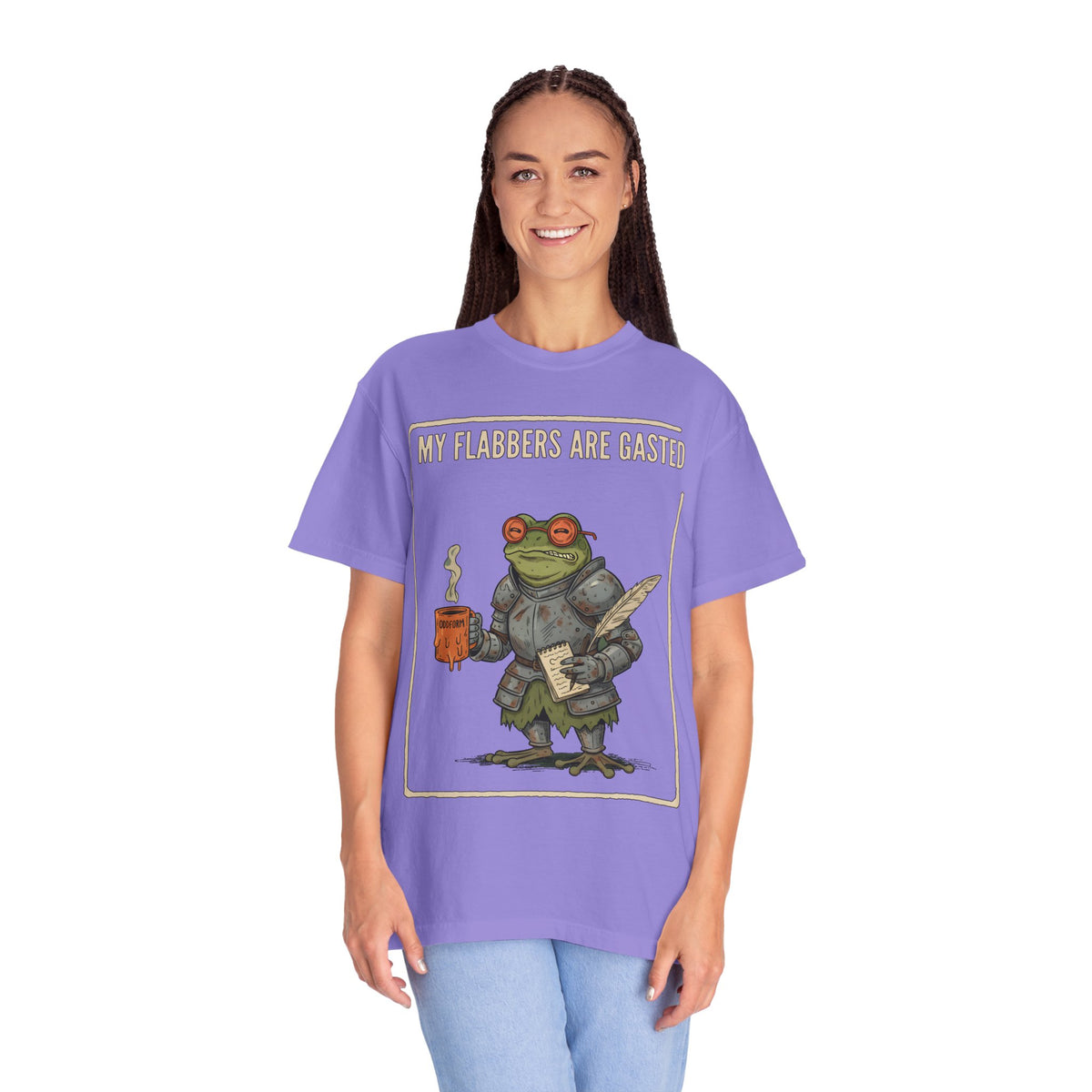 My Flabbers Are Gasted frog knight T-Shirt | Fantasy frog art
