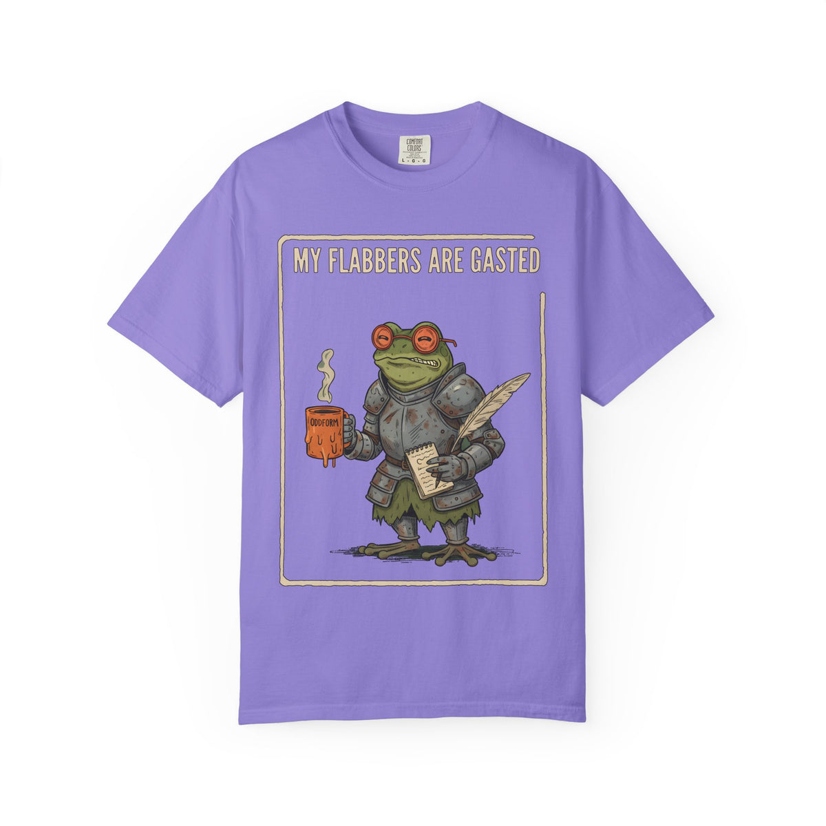 My Flabbers Are Gasted frog knight T-Shirt | Fantasy frog art