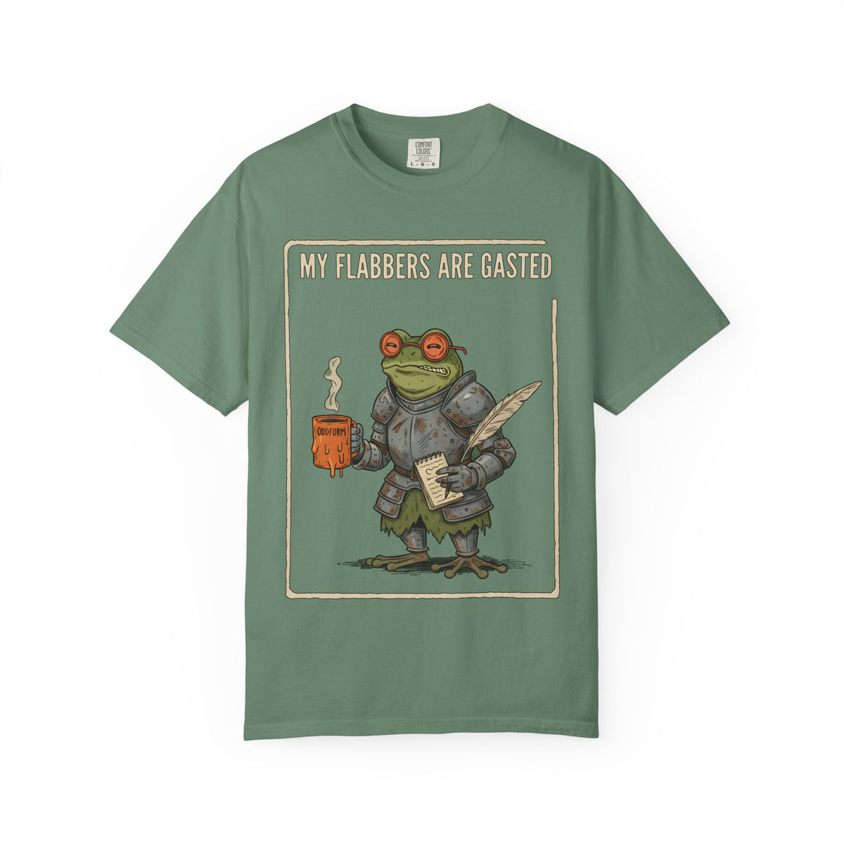 My Flabbers Are Gasted frog knight T-Shirt | Fantasy frog art
